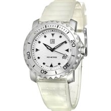 ESQ Men's Submersible Silver Dial Rubber Clear Strap 07101193