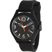 ESQ Movado 'One' Silicone Strap Watch, 42mm Black