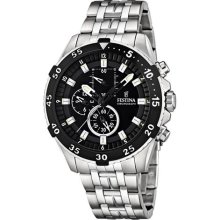 Festina Watch Men; Crono, Steel Case, Strap