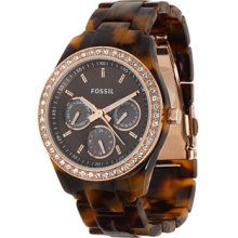 Fossil Brown Plastic Women's Watch ES2923