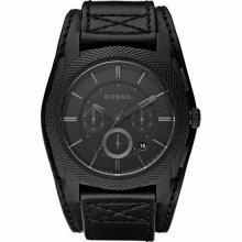 Fossil Chronograph Double Padded Blackout Dial Mens Watch