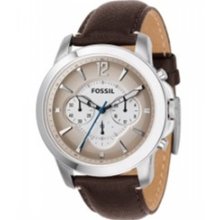 Fossil FS4533 Brown Leather Strap Grey Gradient Men's Watch