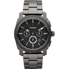 Fossil Fs4662 Machine Grey Stainless Steel Chrono Watch