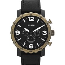 Fossil Nate Chronograph Leather Men's Watch JR1357