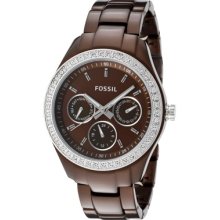 Fossil Watches Women's Stella Brown Dial Brown Aluminum Brown Aluminum