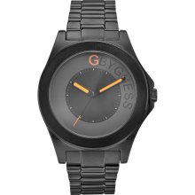 G by GUESS Black Out Watch With Orange Accents