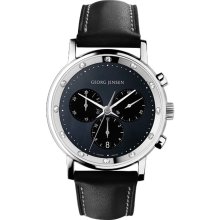 Georg Jensen Diamond Stainless Steel Chronograph Watch - Black