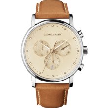 Georg Jensen Men's Chronograph 517 - Champagne Colour Dial - Koppel