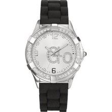 Go Women's 697737 Silver Dial Crystal Soft Rubber Watch ...