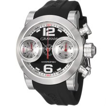 Graham Men's 'Swordfish' Black Dial Black Strap Automatic Watch