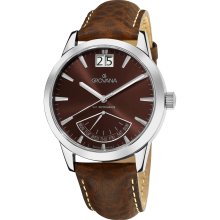 Grovana Men's 'Day Retrograde' Brown Dial Watch