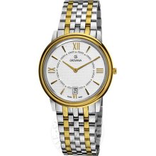 Grovana Mens Stainless Steel Two Tone Bracelet Watch 1708.1142