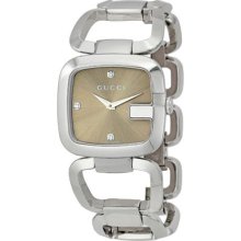 Gucci G-Gucci Steel Bracelet Brown Dial Women's Watch #YA125401