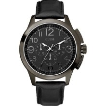 GUESS Black Leather Mens Watch U10628G1