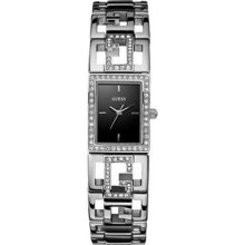 Guess Women's W11545L2 Silver Stainless-Steel Quartz Watch with B ...