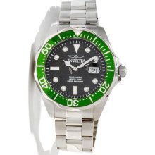 Invicta 12564 Men's Grand Diver Black Carbon Fiber Dial Green Bezel