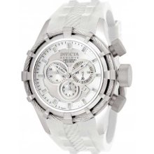 Invicta 1376 Men's Reserve Bolt Swiss Made White Rubber Strap Chronogr