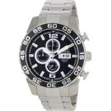 Invicta Men's 1012 II Collection Chronograph Black Dial Stainless Stee