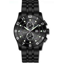 Invicta Mens Signature Ii Collection Day & Date Black Ip Stainless Steel Watch