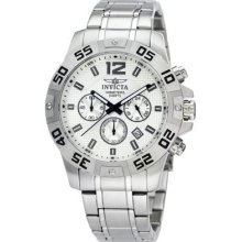 Invicta Mens Specialty Chronograph Silver Dial Stainless Steel Bracelet Watch