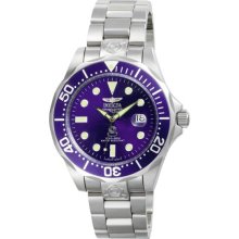 Invicta Men's Stainless Steel Pro Diver Blue Dial Automatic 3045