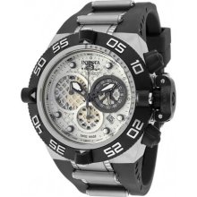 Invicta Watches Men's Subaqua/Noma IV Chronograph Silver Dial Black Po