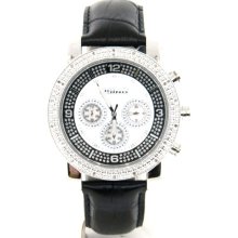 Jojino IJ-1053-A Black Leather 0.25 ct Men's Diamond Watch