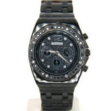 Jojino IJ-1094A Black Steel 1.75 ct Men's Diamond Watch