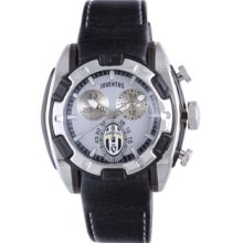 Juventus Men's White Dial 24 Hour Display Chronograph Leather Quartz