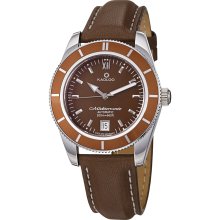 Kadloo Men's 'mediterranee' Brown Dial Brown Leather Strap Watch