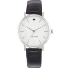 kate spade new york 'metro' embossed leather strap watch