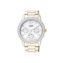 Ladies Citizen Eco-Drive Yellow Stainless Steel Watch