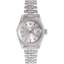 Ladies Rolex Date Pre-owned Watch 69240 Silver Dial