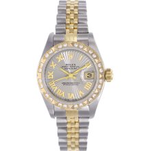 Ladies Rolex Datejust Watch 69173 Genuine Rolex Rhodium Starburst Dial