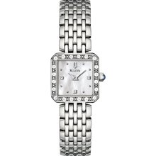 Ladies Stainless Steel 22mm White Mother of Pearl Timepiece