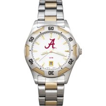 LogoArt College All-Pro Men's Watch Color: Two-Tone, Team: University of Alabama