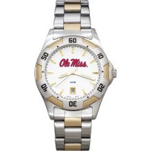 LogoArt College All-Pro Men's Watch Color: Two-Tone, Team: University of Mississippi