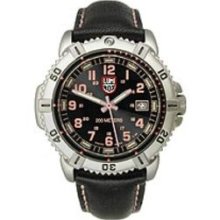 Luminox 7261 Women's Colormark Black Dial Leather Strap Watch