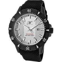 Magico Men's 'Invader' Black Textured Silicone Watch ...