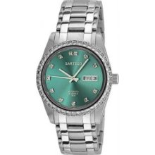 Menandapos;s Stainless Steel Automatic Dress Watch Green Dial