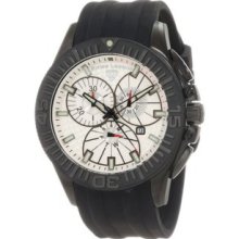 Men's 10064-BB-02S Evolution Chronograph Silver Textured Dial