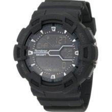 Men's 40/8246MBLK Black Resin Digital World Time Sport Chronograph