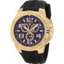 Men's 40118-YG-03 Super Shield Chronograph Blue Dial