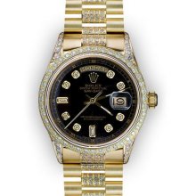 Men's Black Dial Rolex Day Date Super President (127)