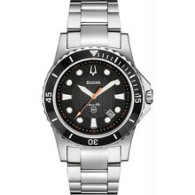 Men's Black Dial Stainless Steel Marine