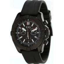 Men's Black Stainless Steel Stratus Chronograph Rubber Strap