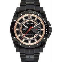 Men's Black Stainless Steel Precisionist Champlain Quartz Rose Two