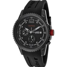 Men's Boost Alarm Black Dial Black Silicone ...