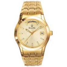 Men's Bulova Dress Collection Gold-Tone Stainless Steel Watch with