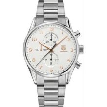 Men's Carrera Chronograph Stainless Steel Case and Bracelet Silver